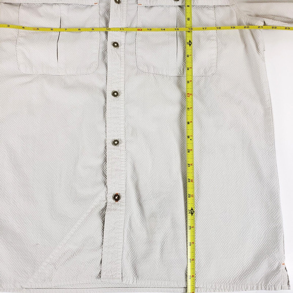 Orvis Searsucker Off White SIZE M Off White Long Sleee Button Down Shirt - Picture 9 of 12